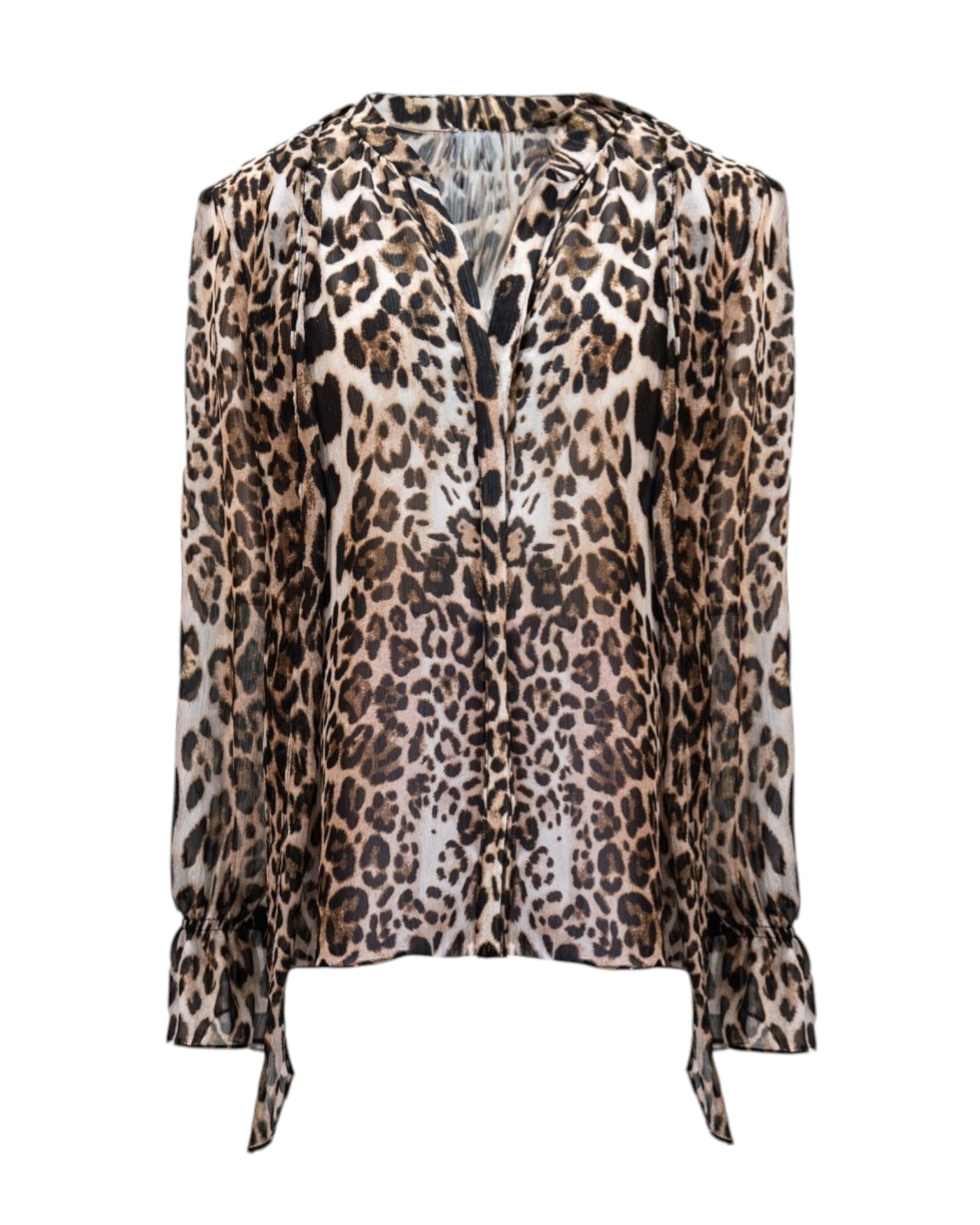 SHEER ANIMAL PRINT BLOUSE