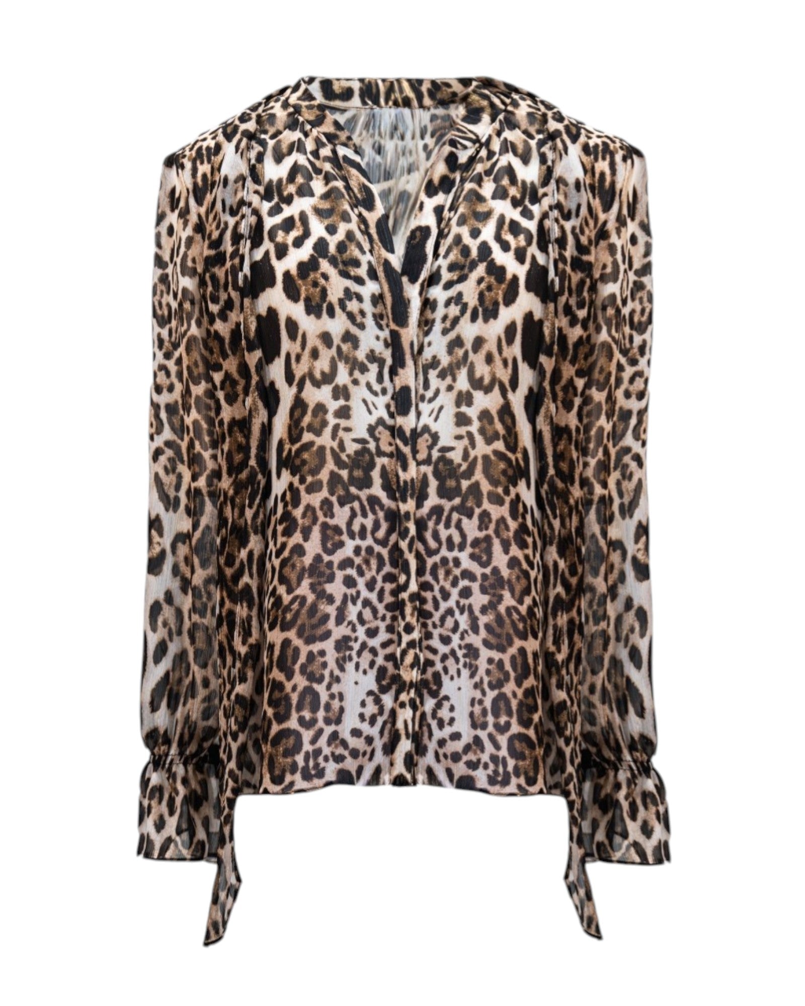 SHEER ANIMAL PRINT BLOUSE