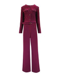 STRUCTURED BELTED TWO-PIECE SET