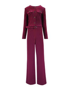 STRUCTURED BELTED TWO-PIECE SET