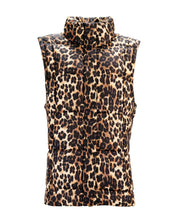 LEOPARD PRINT PUFFER VEST