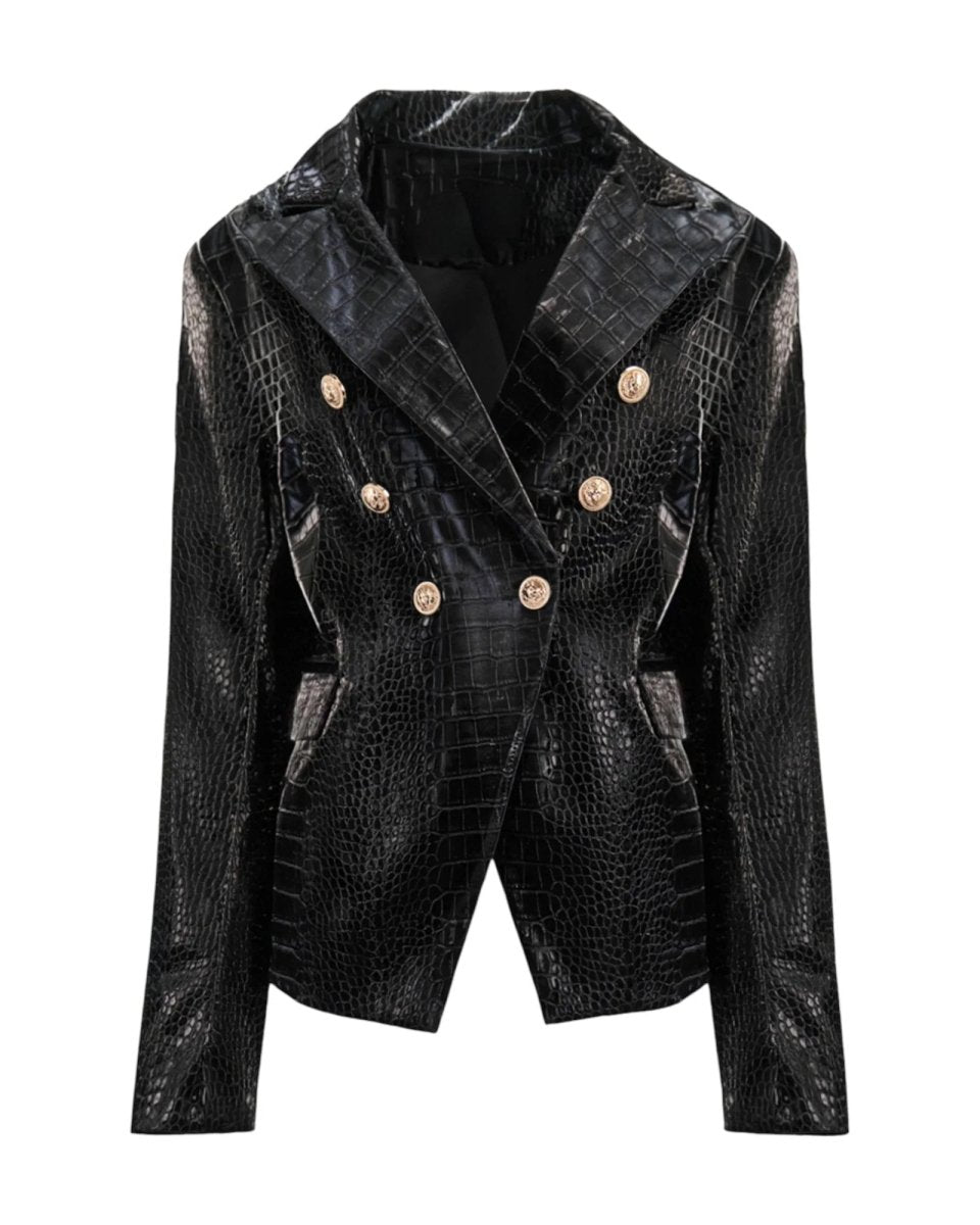 CROCODILE-EFFECT BLAZER