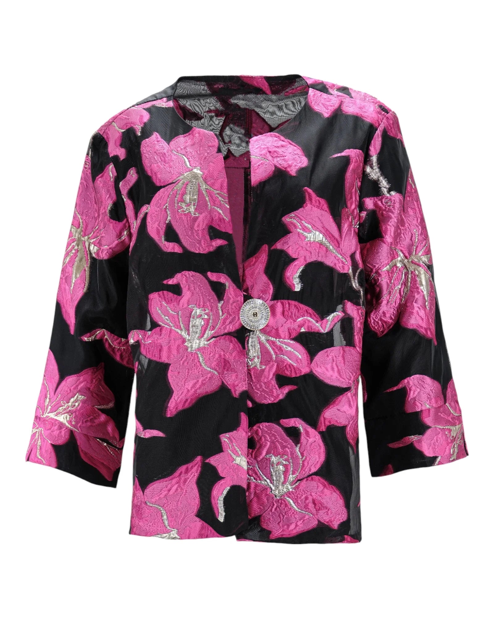 BOLD FLORAL BROCADE JACKET