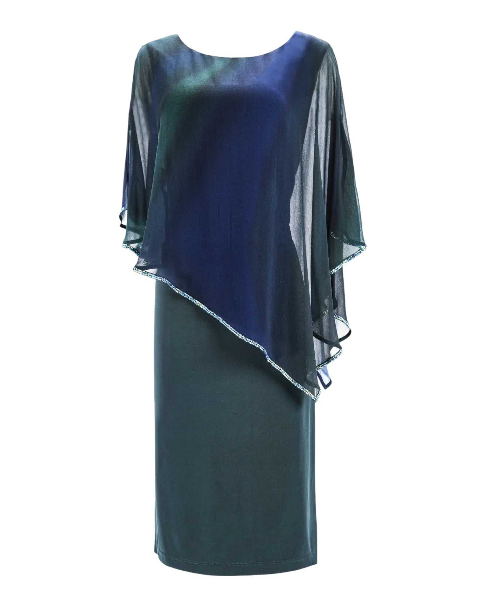 ELEGANT SHEER OVERLAY DRESS