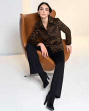 ANIMAL PATTERN BUTTON-UP JACKET