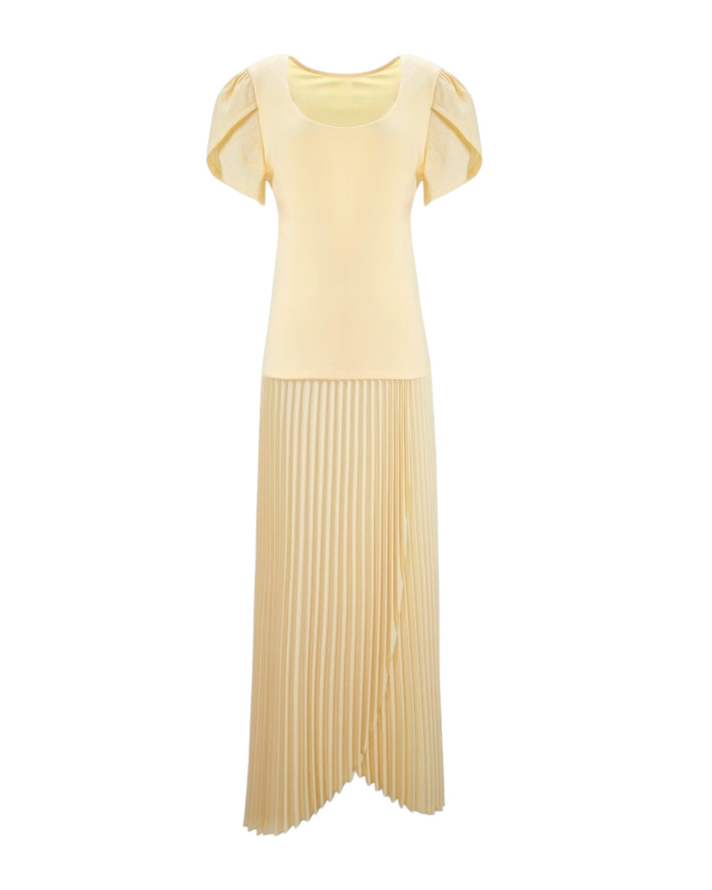 PLEATED TOP AND SKIRT TWO-PIECE SET