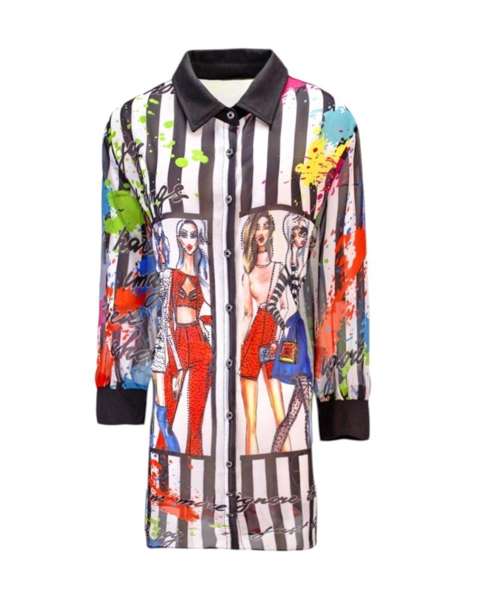 FASHION ILLUSTRATION SPLASH SHIRT