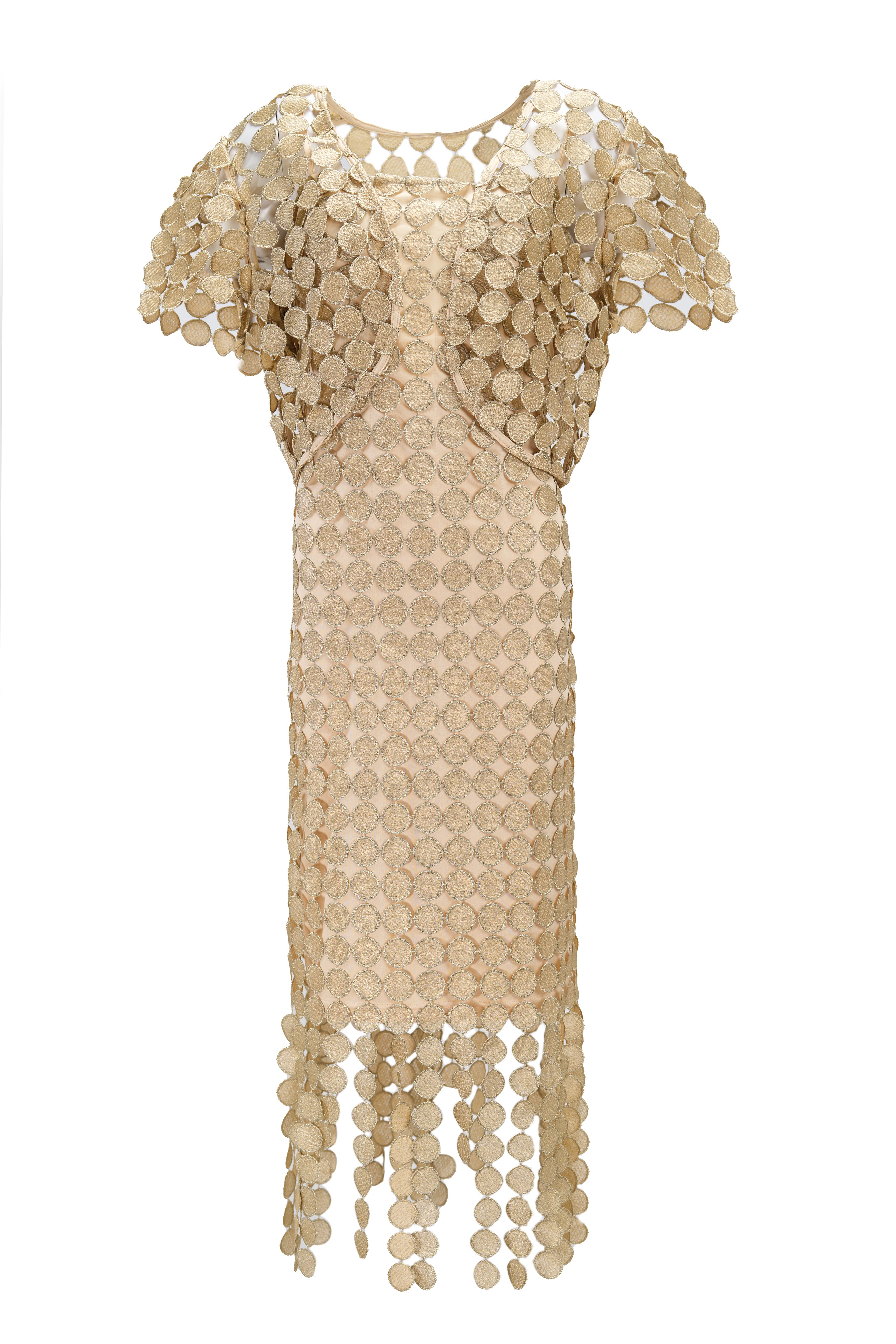 CIRCULAR TEXTURE STATEMENT DRESS