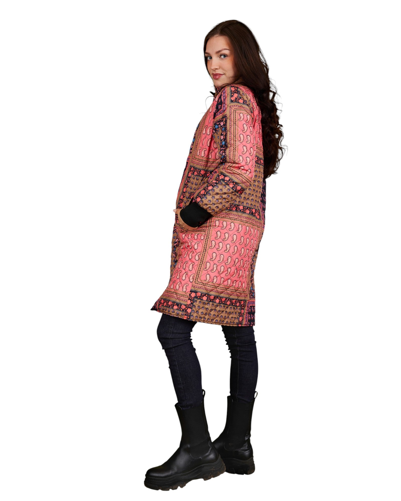 REVERSIBLE PATCHWORK QUILTED COAT