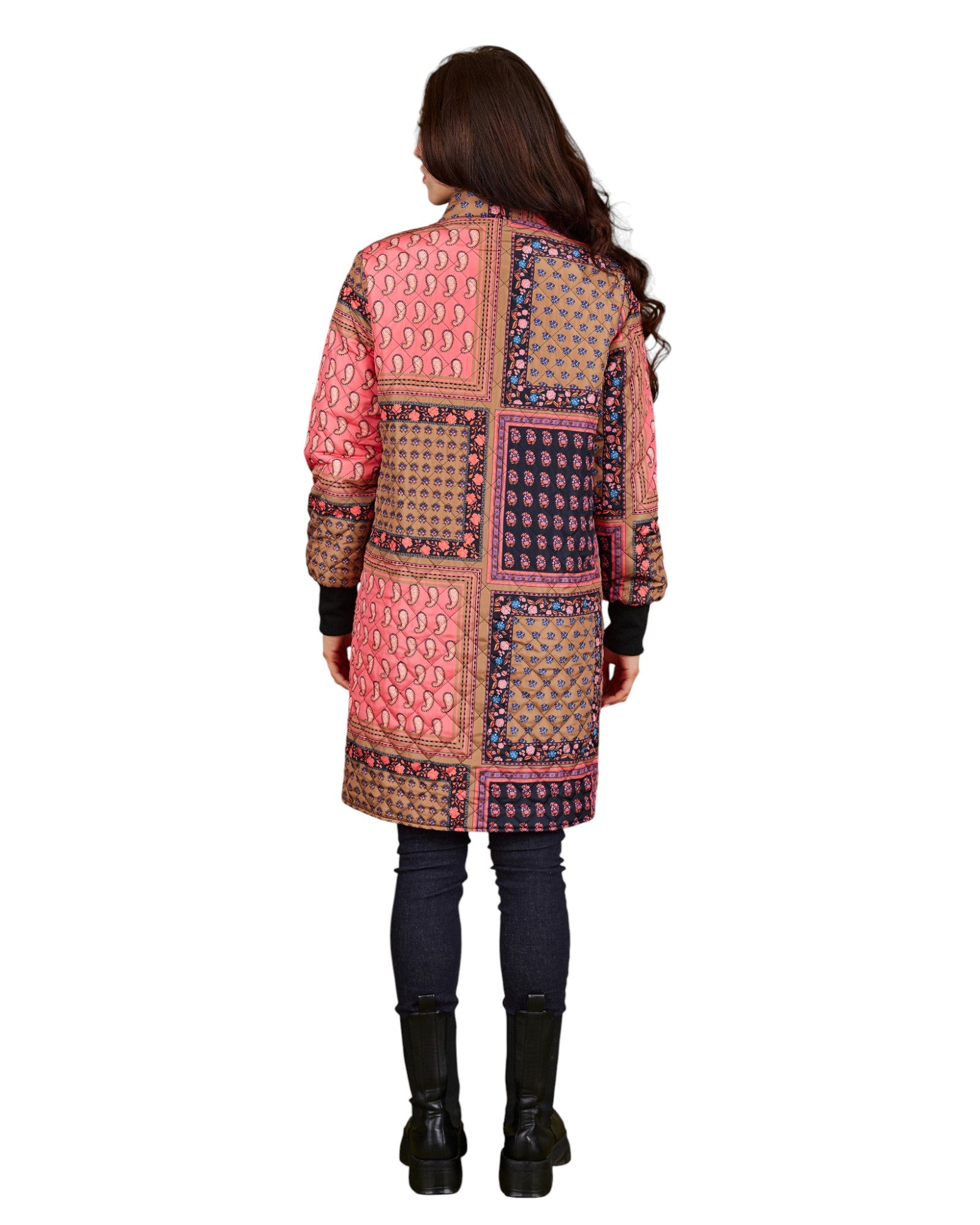 REVERSIBLE PATCHWORK QUILTED COAT