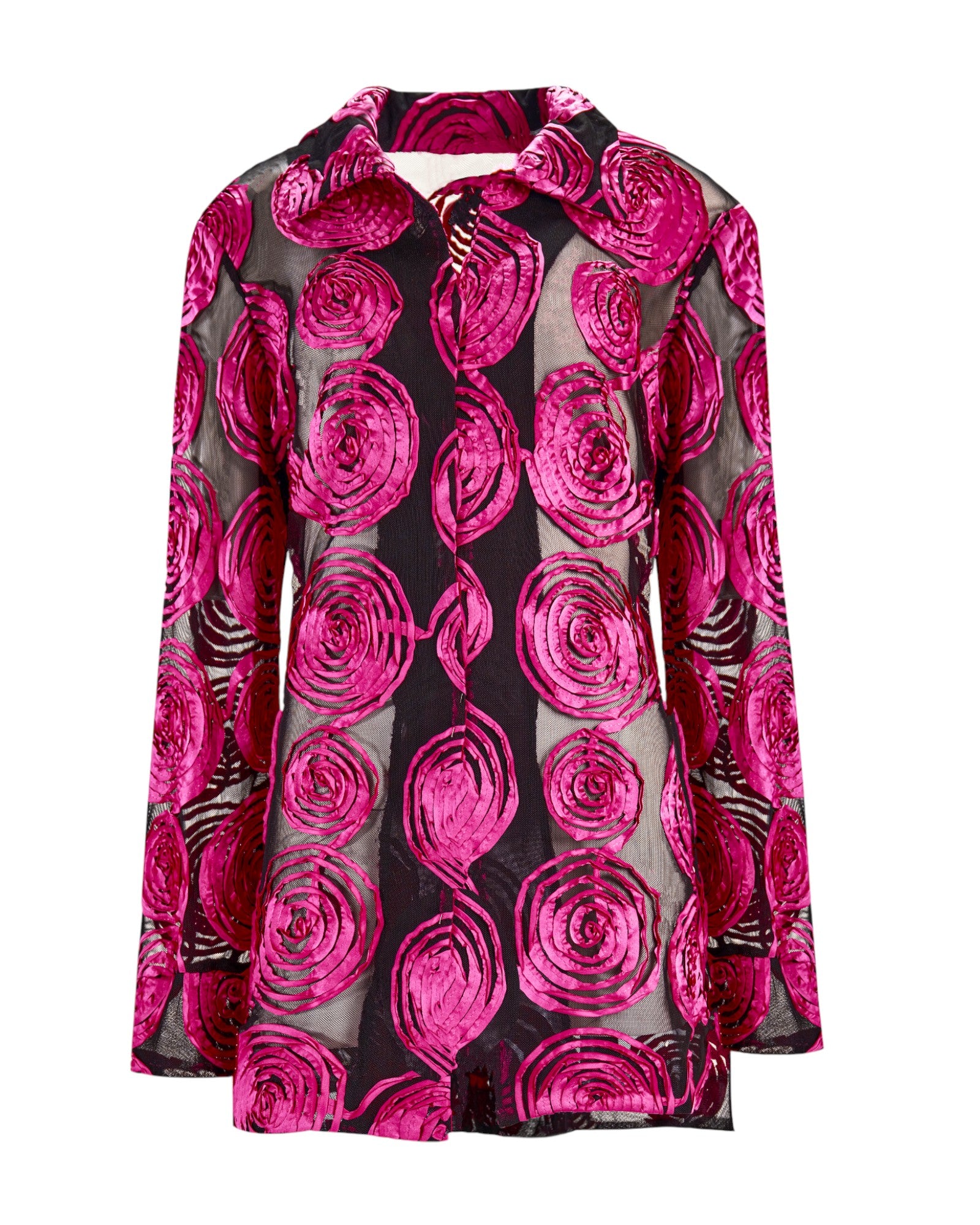 ROSE PRINT LONG JACKET