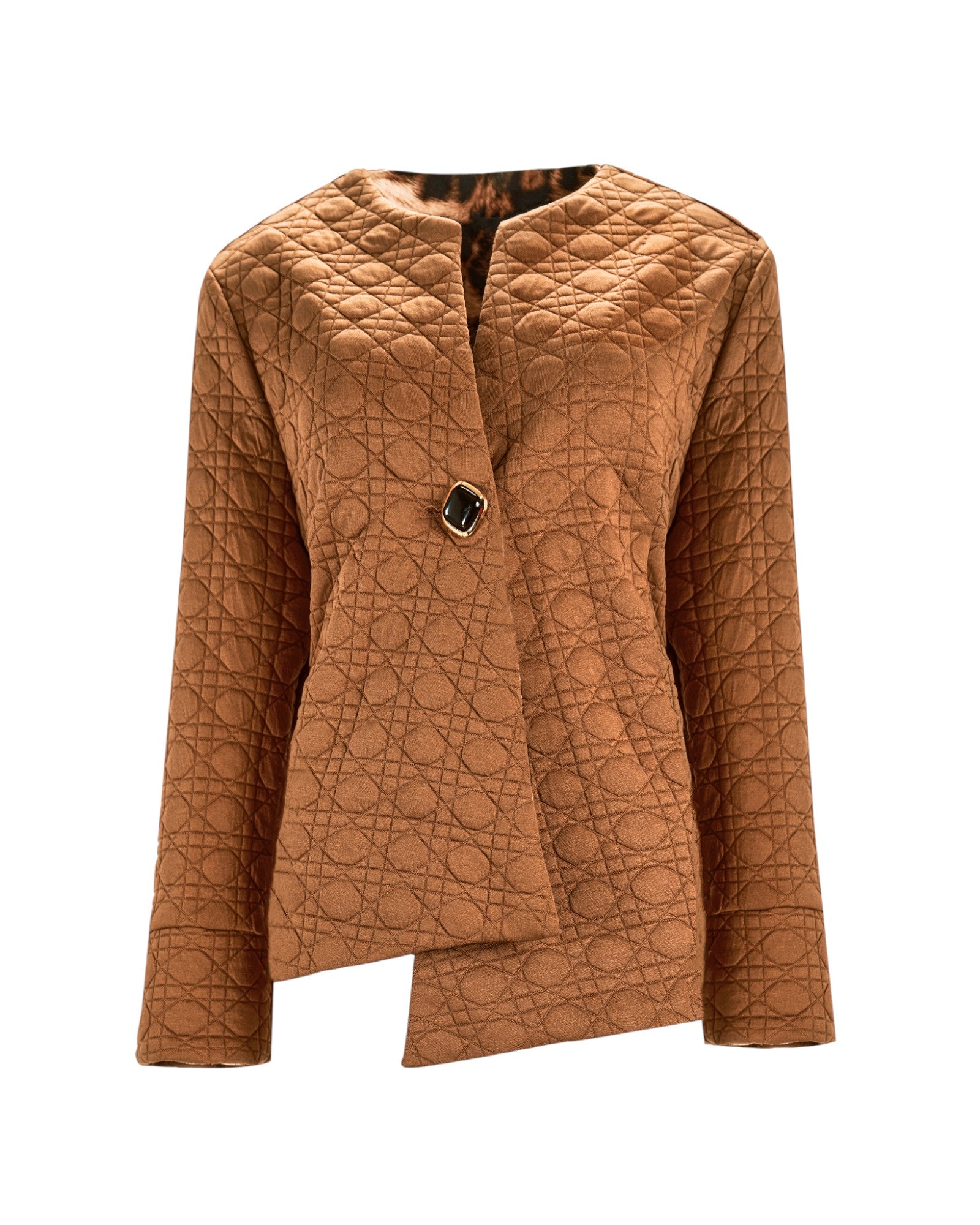 QUILTED ASYMMETRIC JACKET