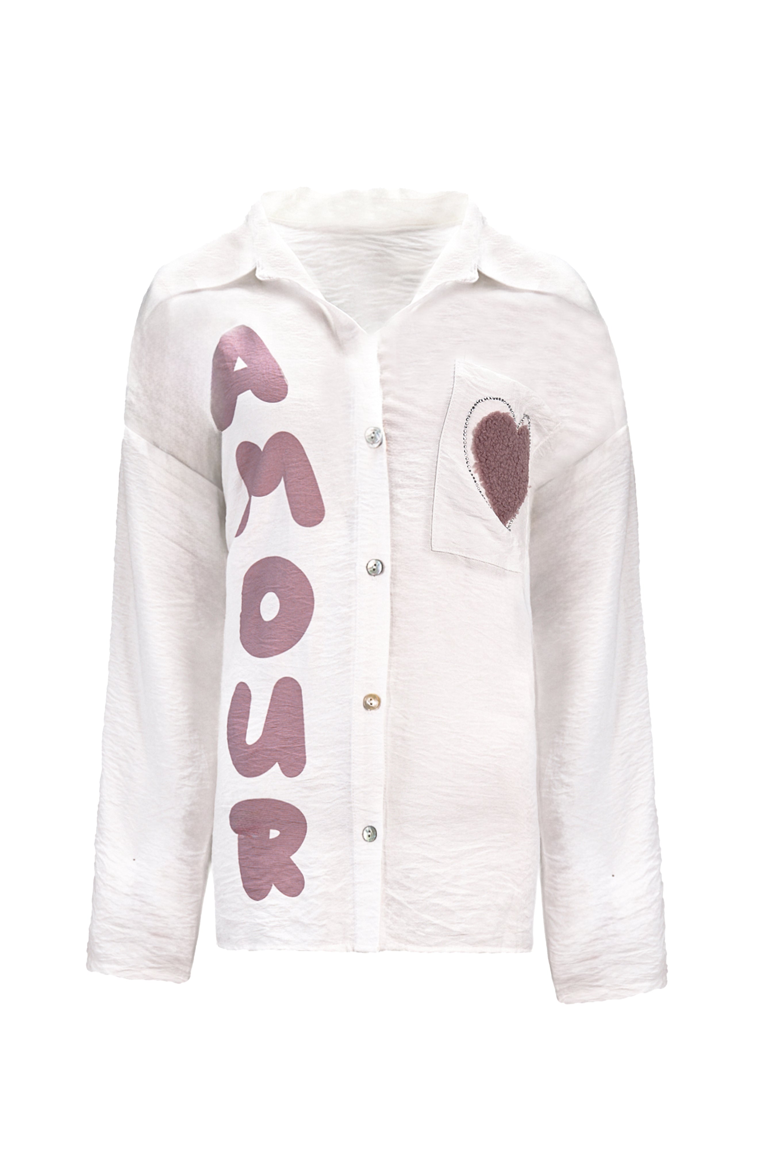 AMOUR EMBROIDERED LOVE SHIRT