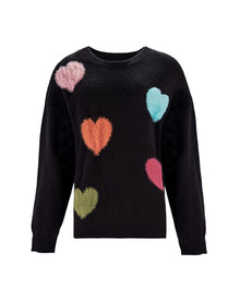 LOVE MOTIF KNIT SWEATER