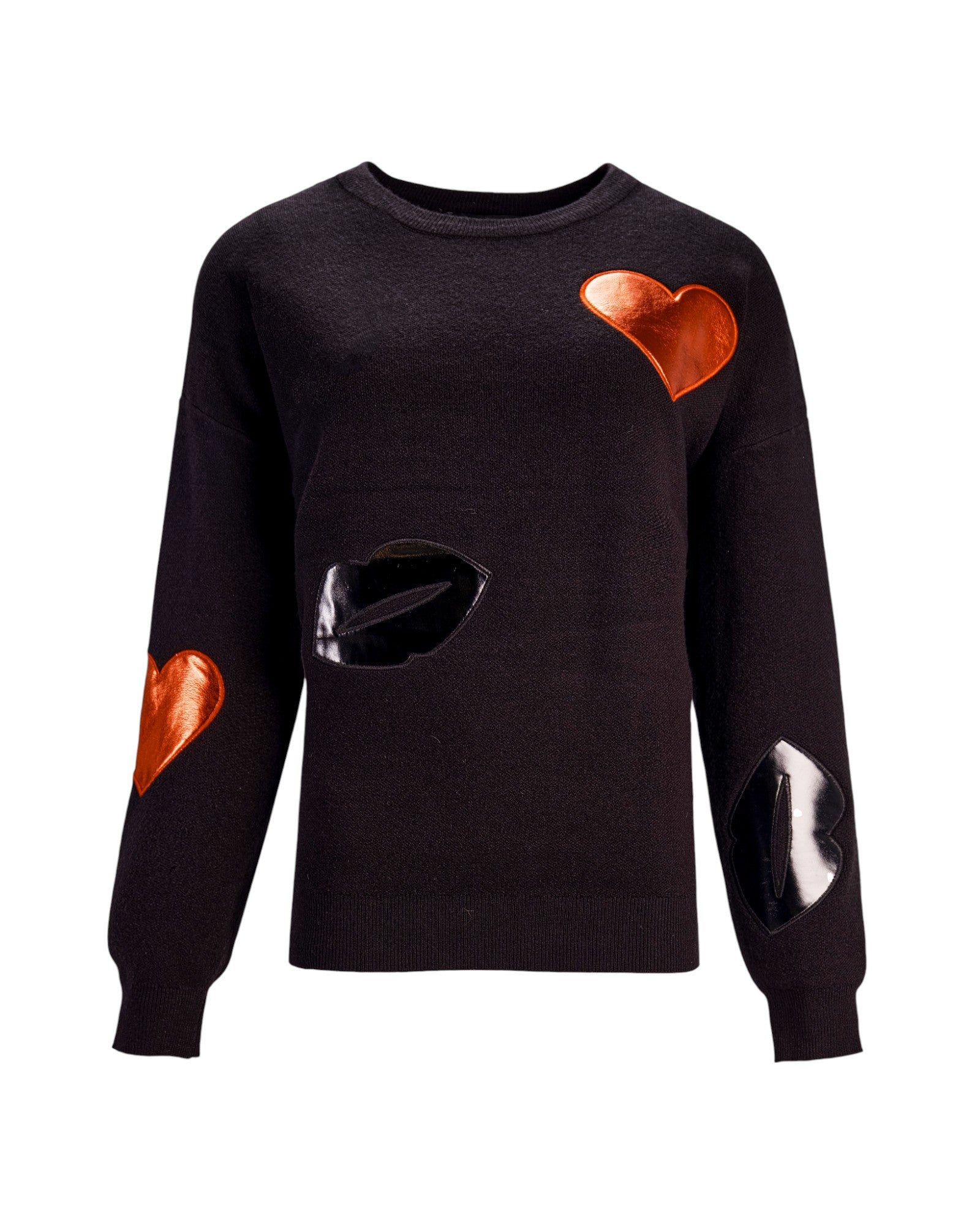 HEART PATCH SWEATER
