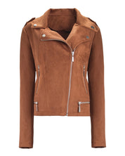 SUEDE ZIP BIKER JACKET