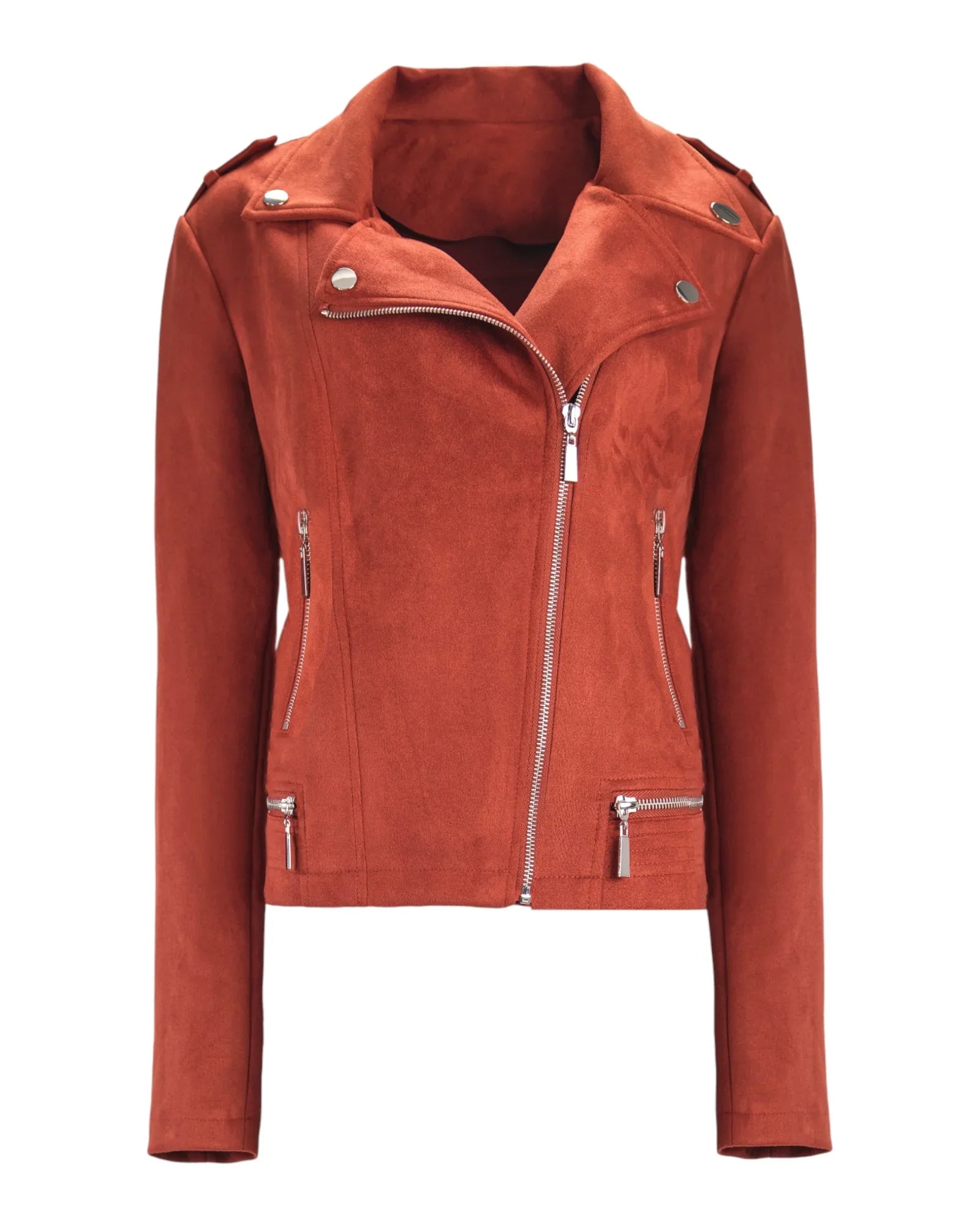 SUEDE ZIP BIKER JACKET