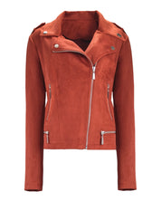 SUEDE ZIP BIKER JACKET