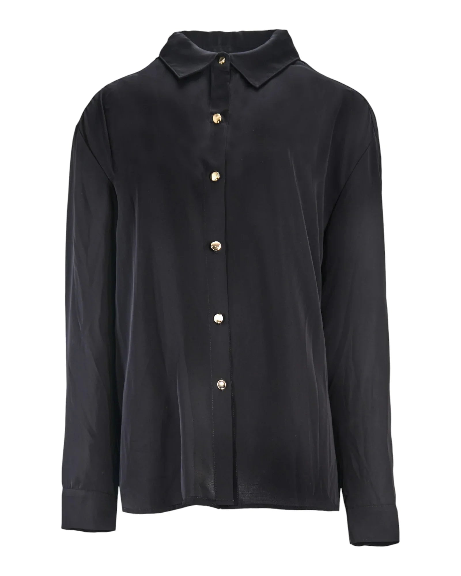 SATIN BUTTON-DOWN SHIRT