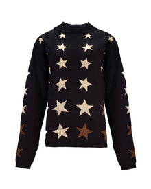 STAR PRINT KNIT SWEATER
