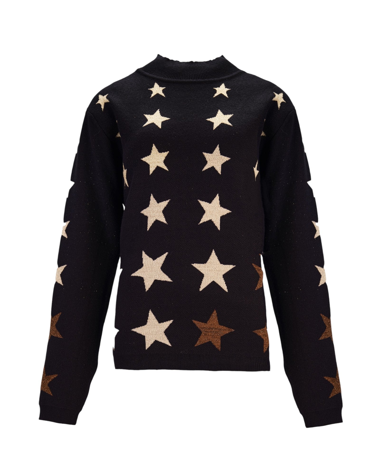 STAR PRINT KNIT SWEATER