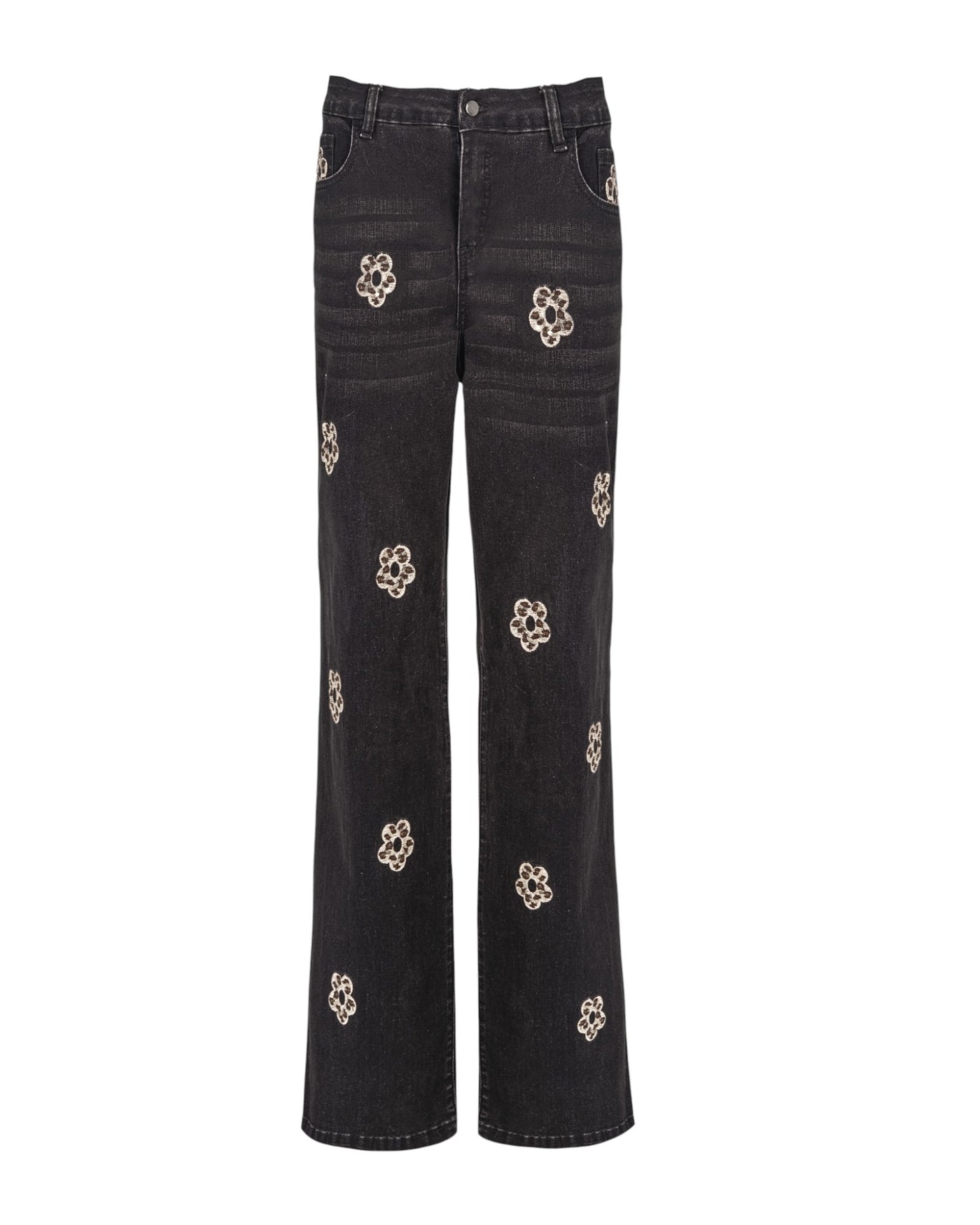 EMBELLISHED STRAIGHT DENIM
