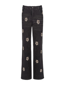EMBELLISHED STRAIGHT DENIM