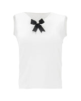SLEEVELESS TOP WITH BOW DETAIL