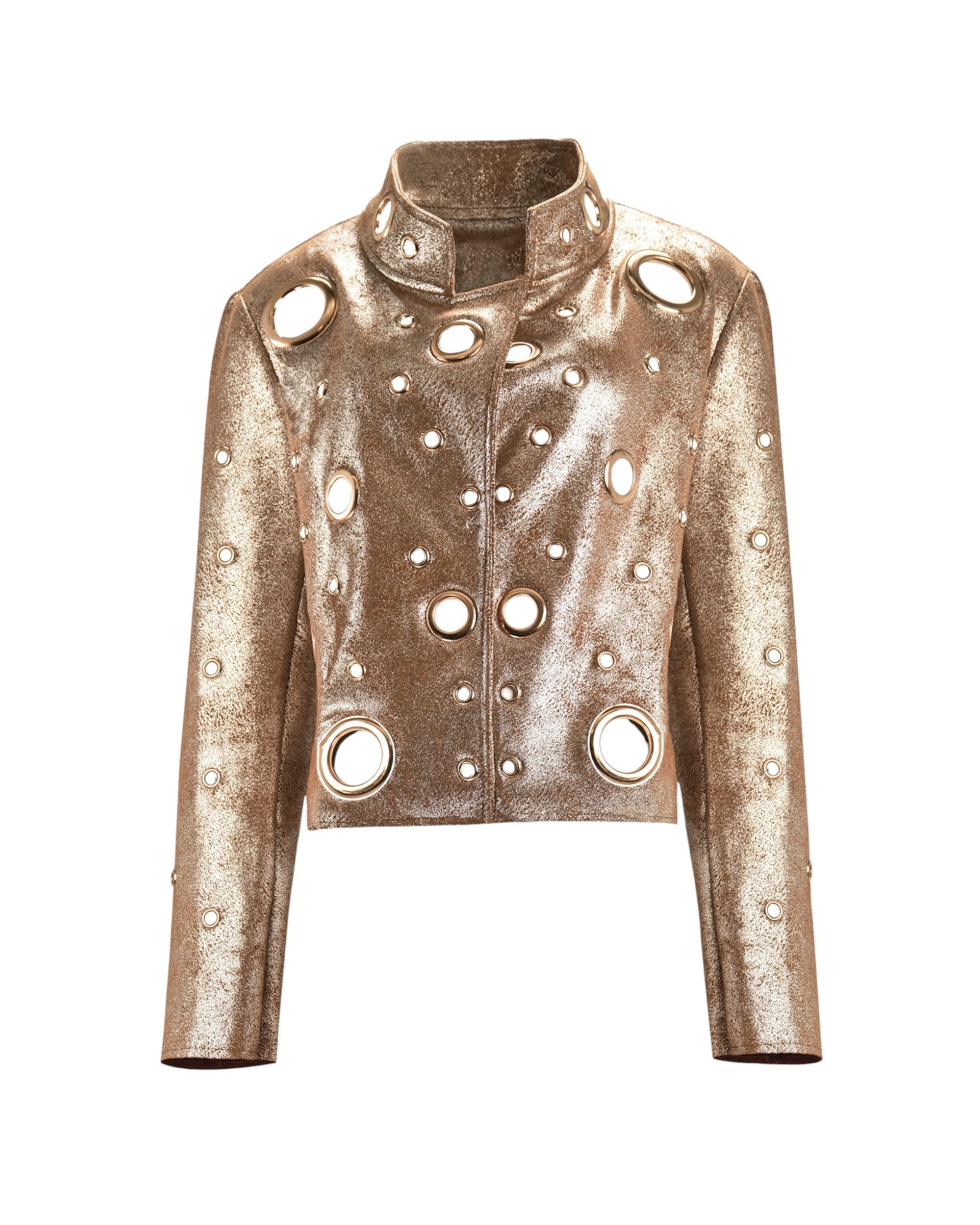 METALLIC EYELET JACKET