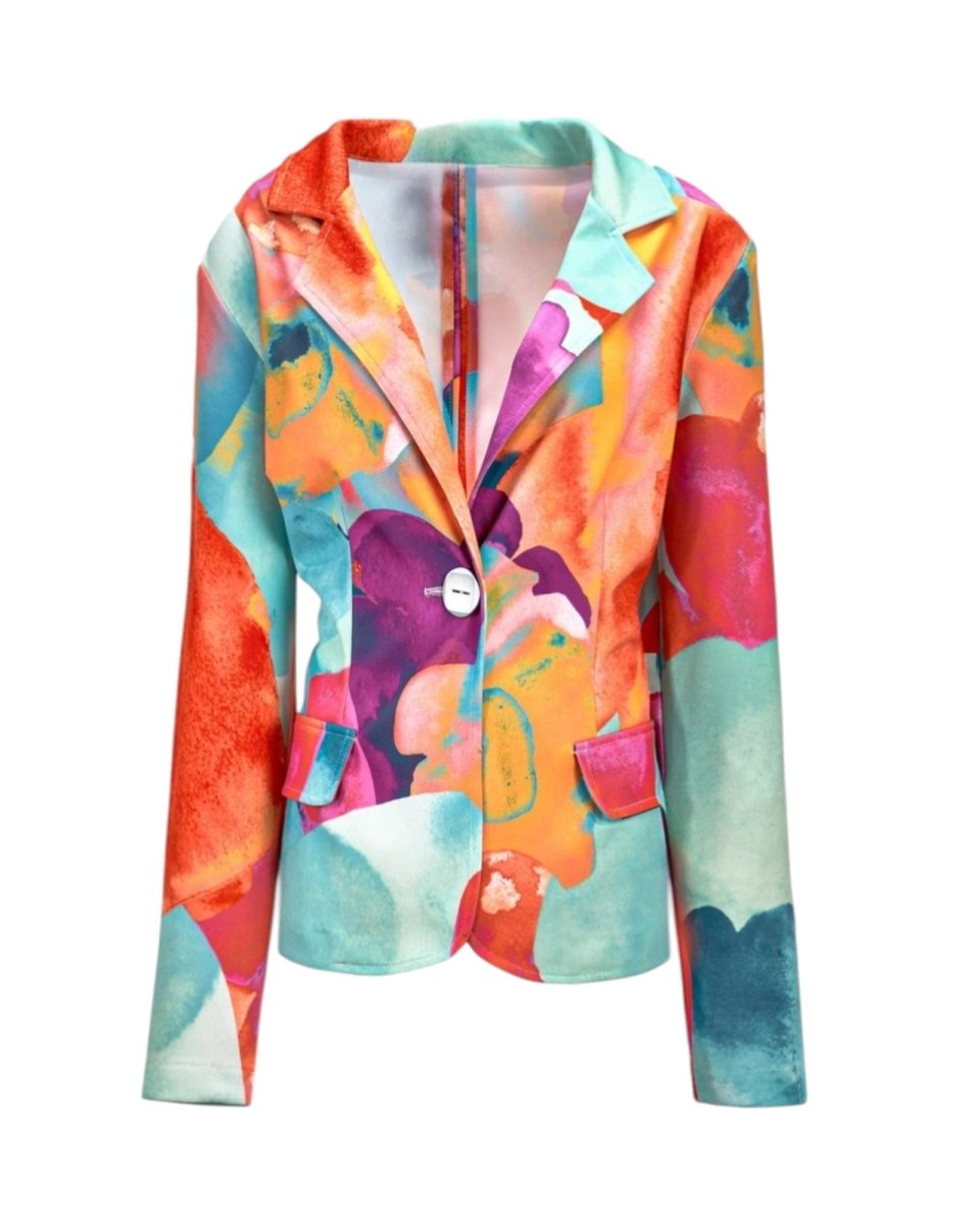WATERCOLOR PRINT BLAZER