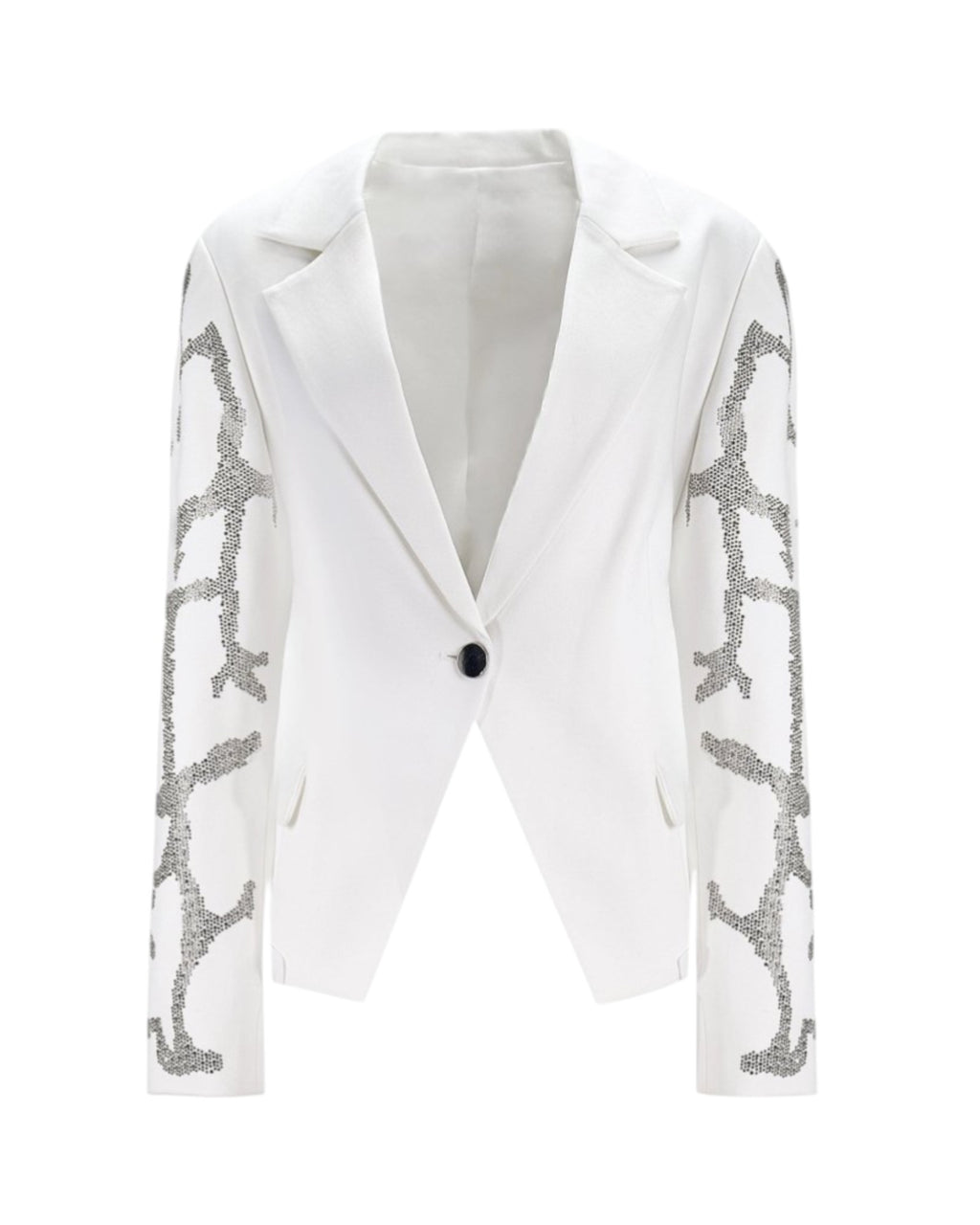 ASYMMETRIC RHINESTONE BLAZER