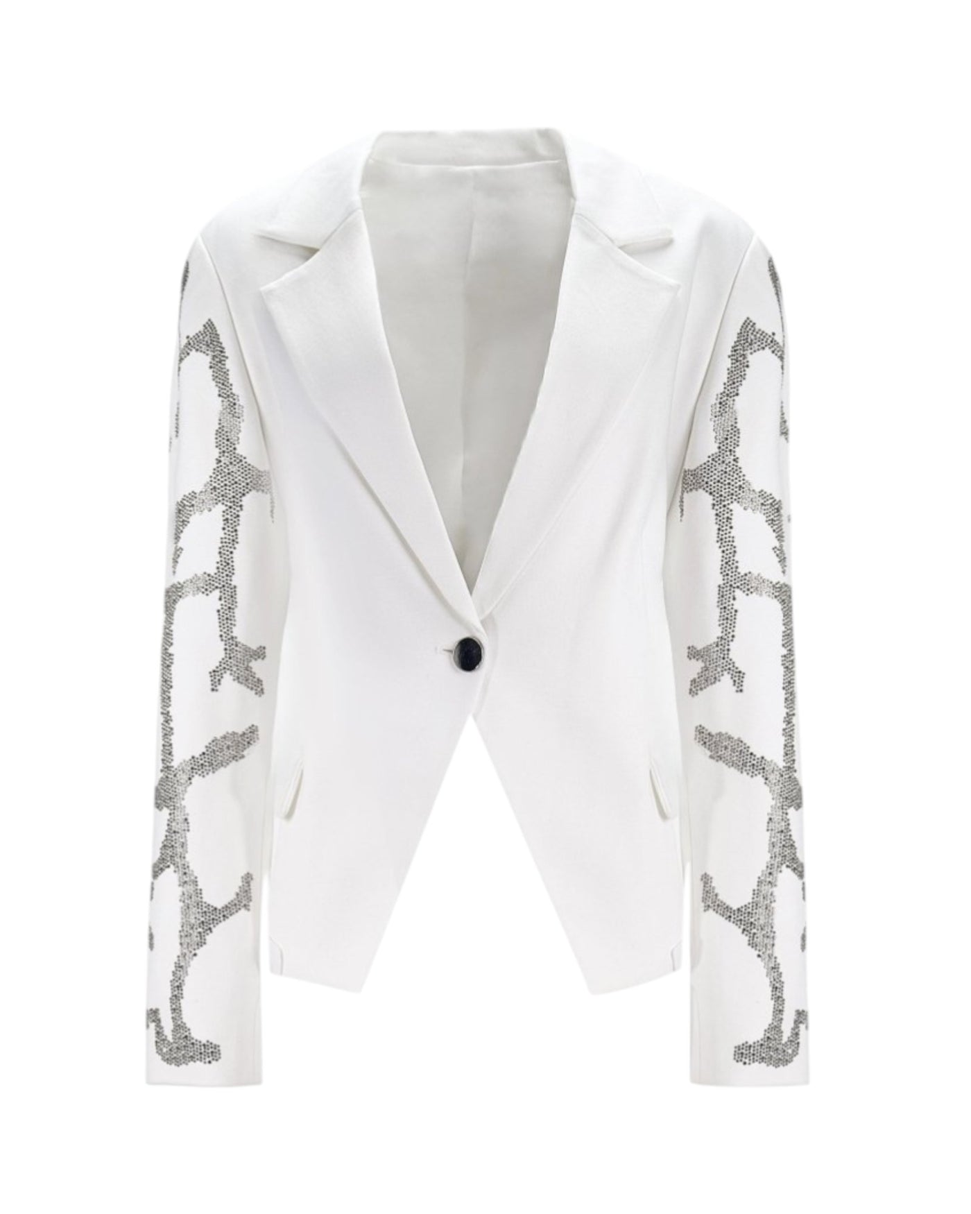 ASYMMETRIC RHINESTONE BLAZER