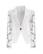 ASYMMETRIC RHINESTONE BLAZER