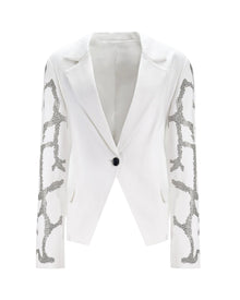 ASYMMETRIC RHINESTONE BLAZER