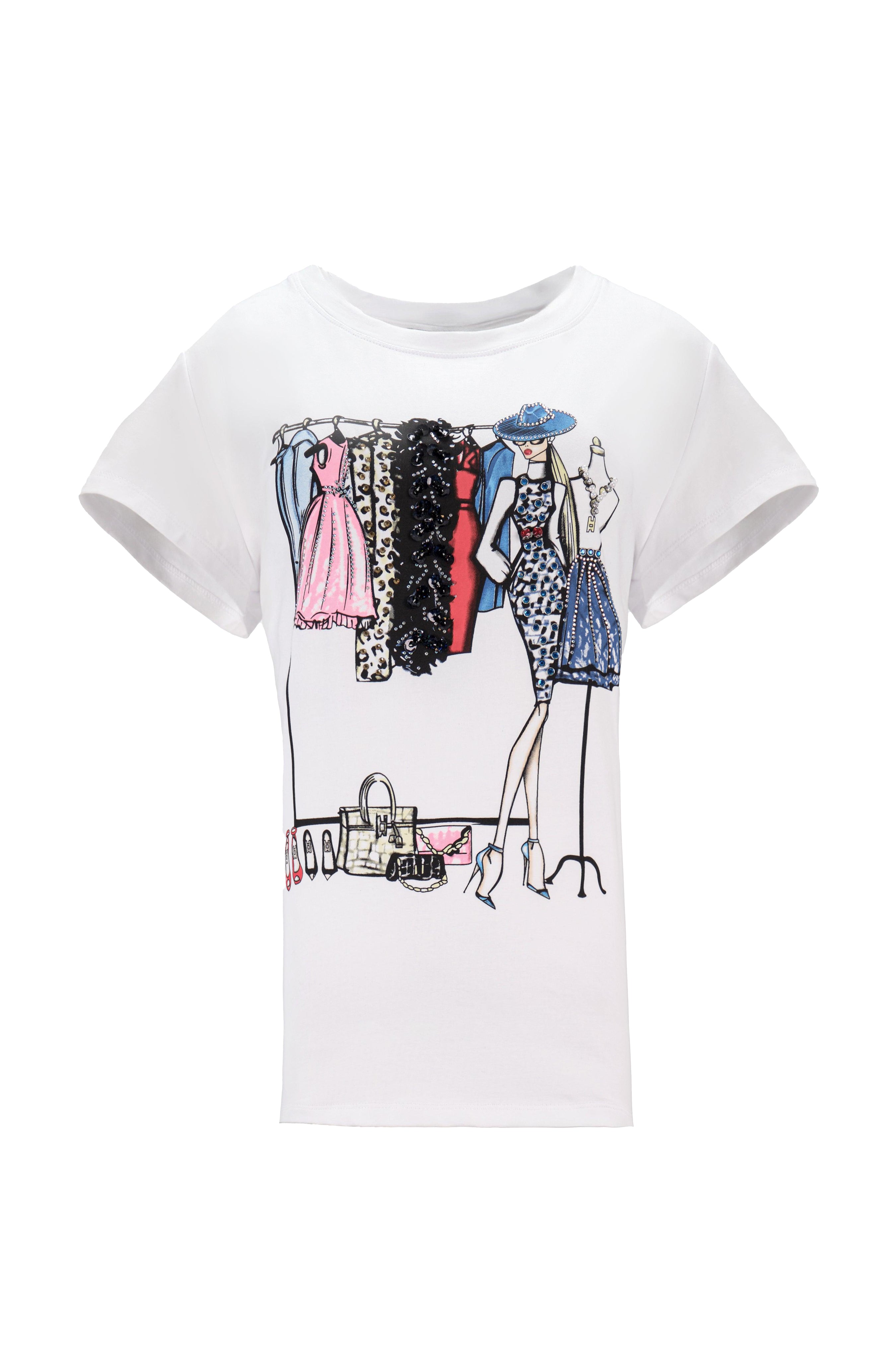FASHIONISTA ILLUSTRATION TOP