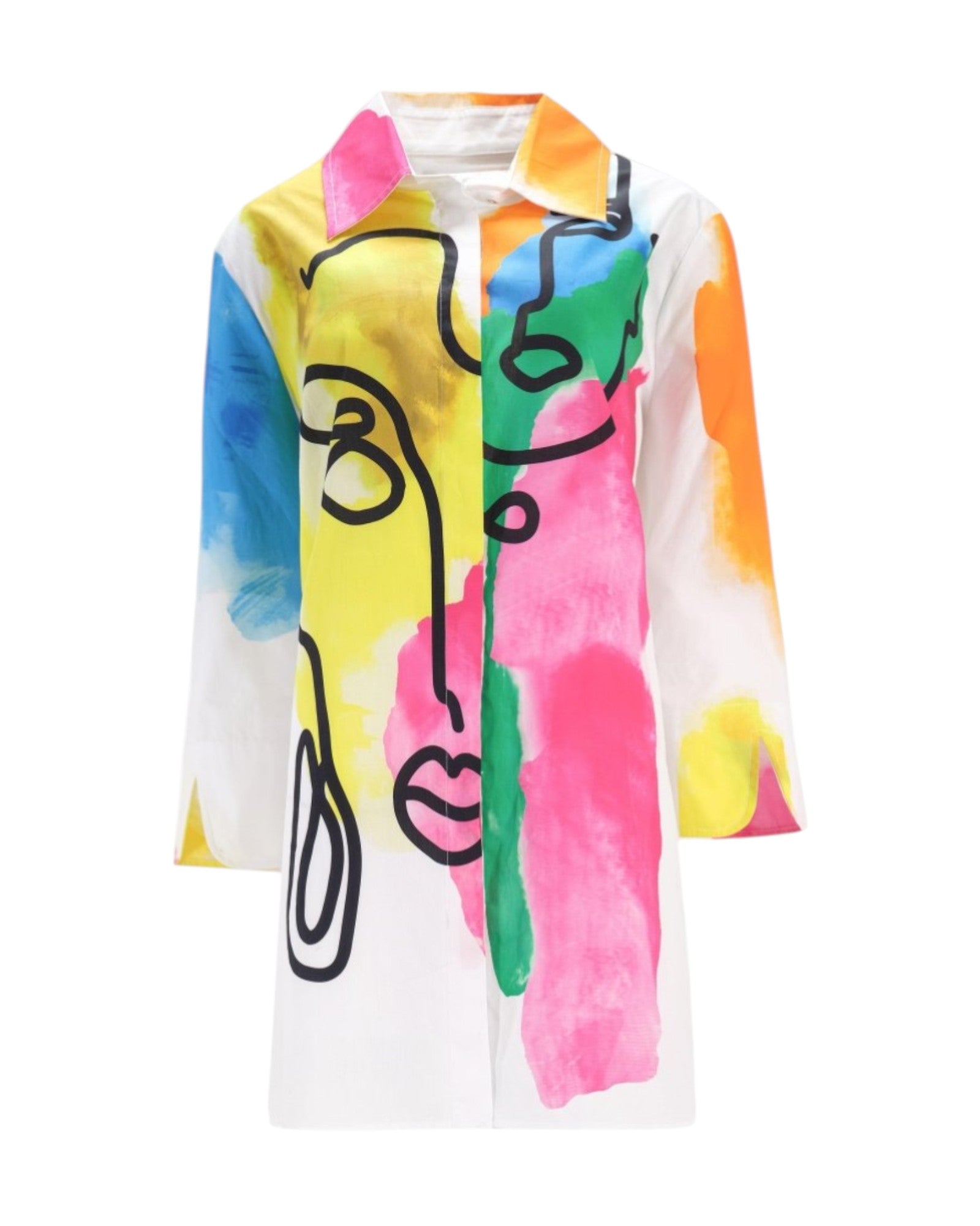 ABSTRACT WATERCOLOR FACE SHIRT