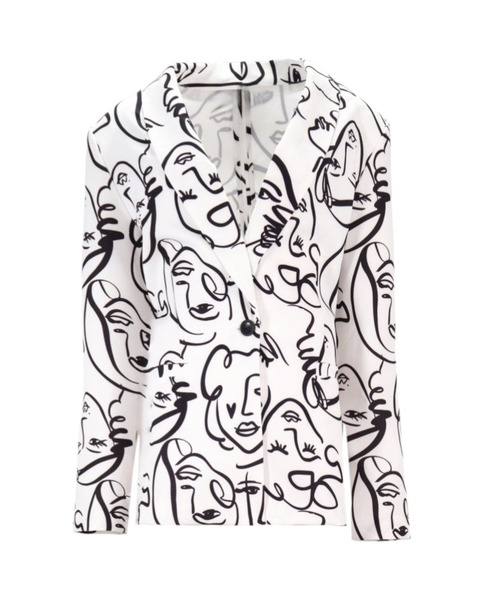 ILLUSTRATED PRINT BLAZER