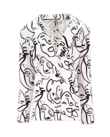 ILLUSTRATED PRINT BLAZER