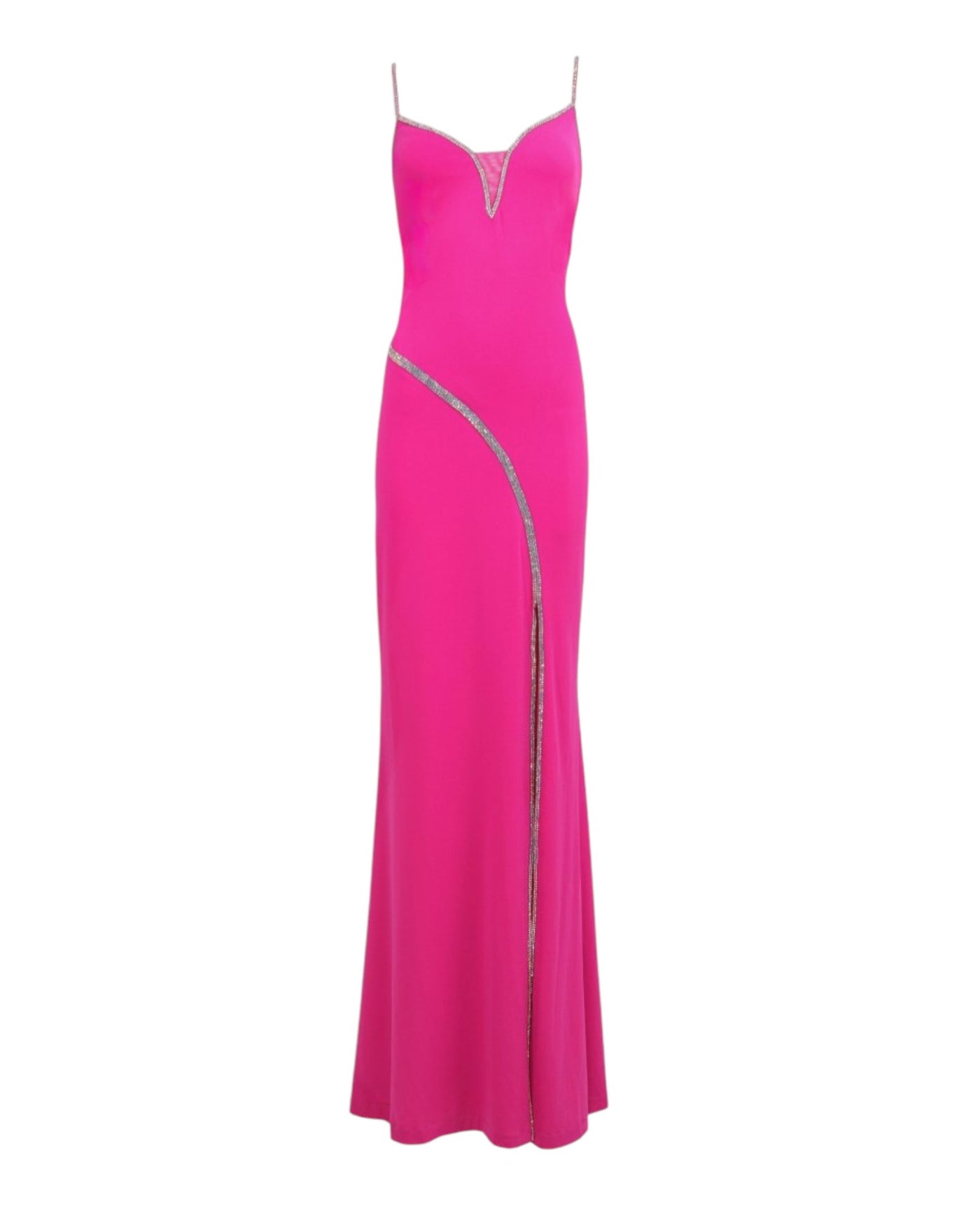 CRYSTAL TRIM SLIP GOWN