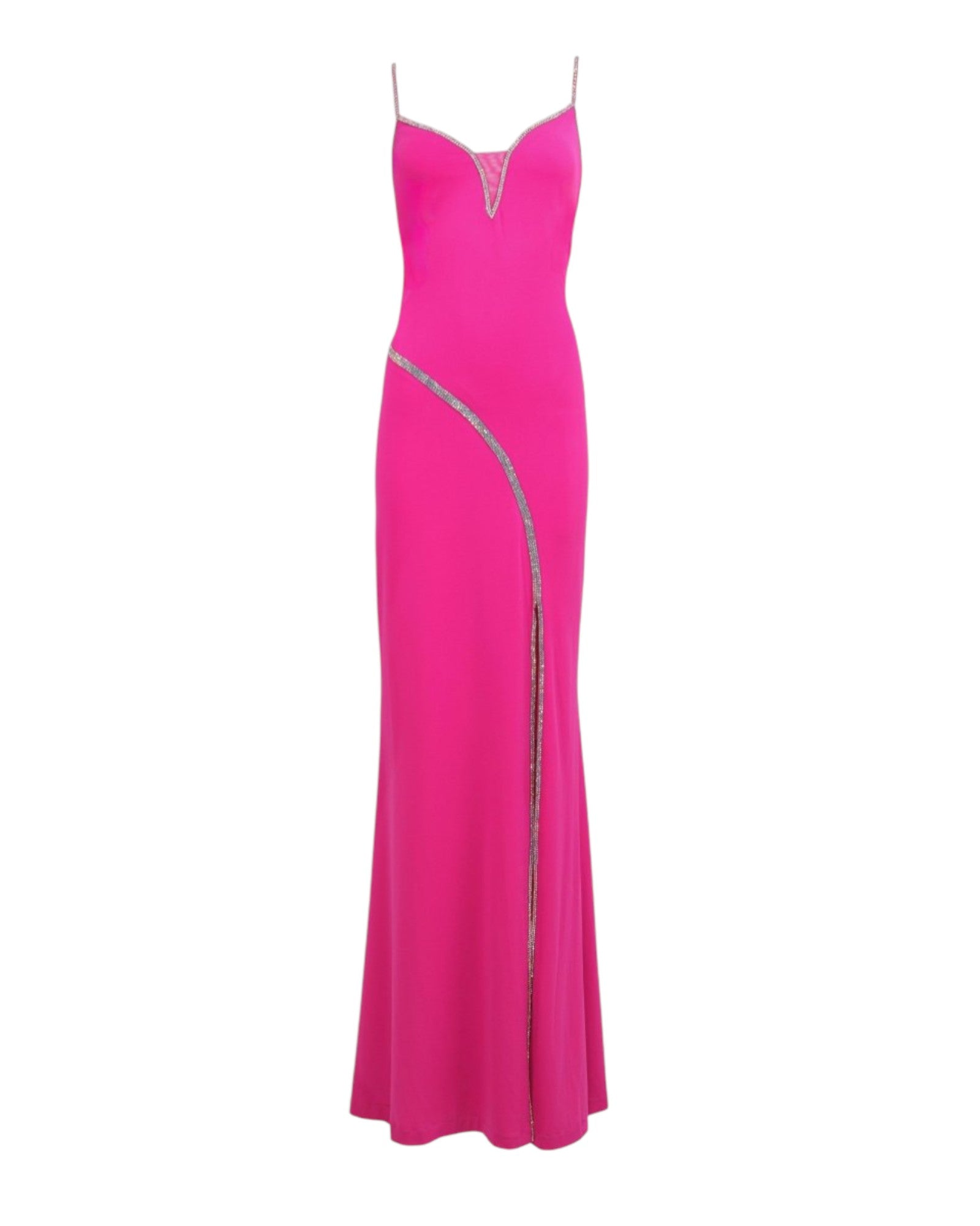 CRYSTAL TRIM SLIP GOWN
