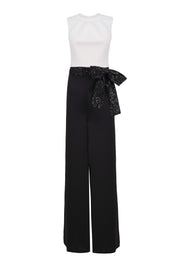 ELEGANT BOW-WAIST JUMPSUIT