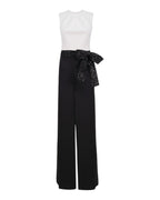 ELEGANT BOW-WAIST JUMPSUIT
