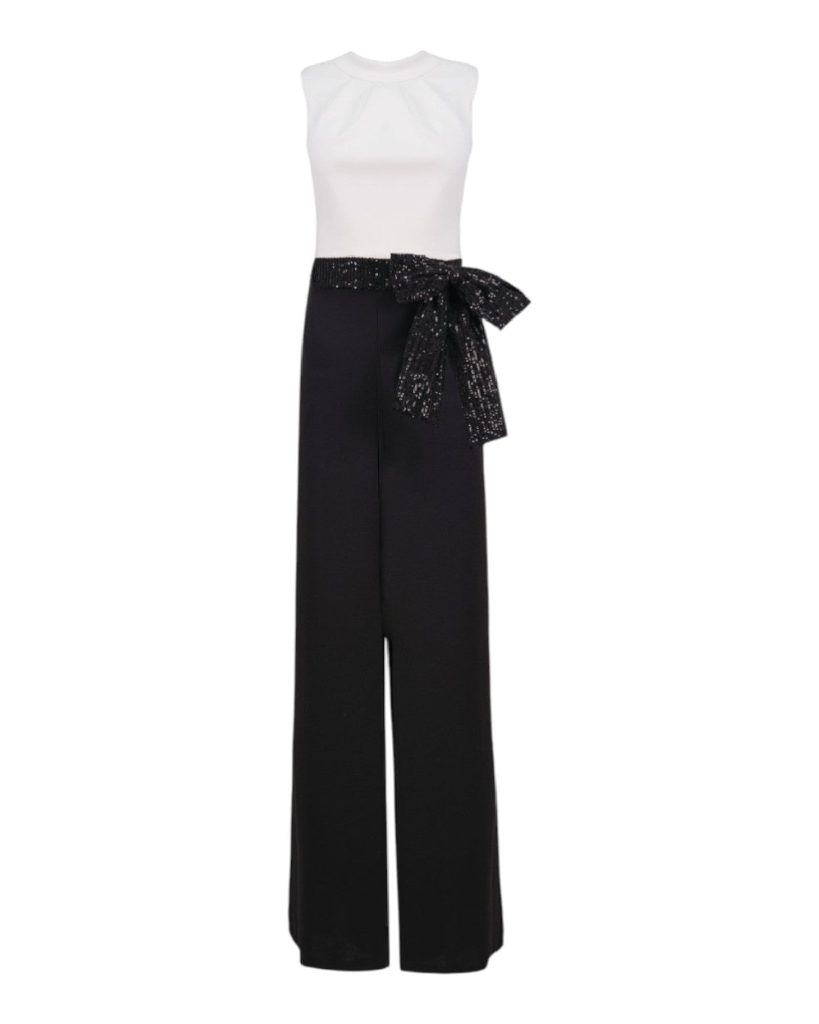 ELEGANT BOW-WAIST JUMPSUIT