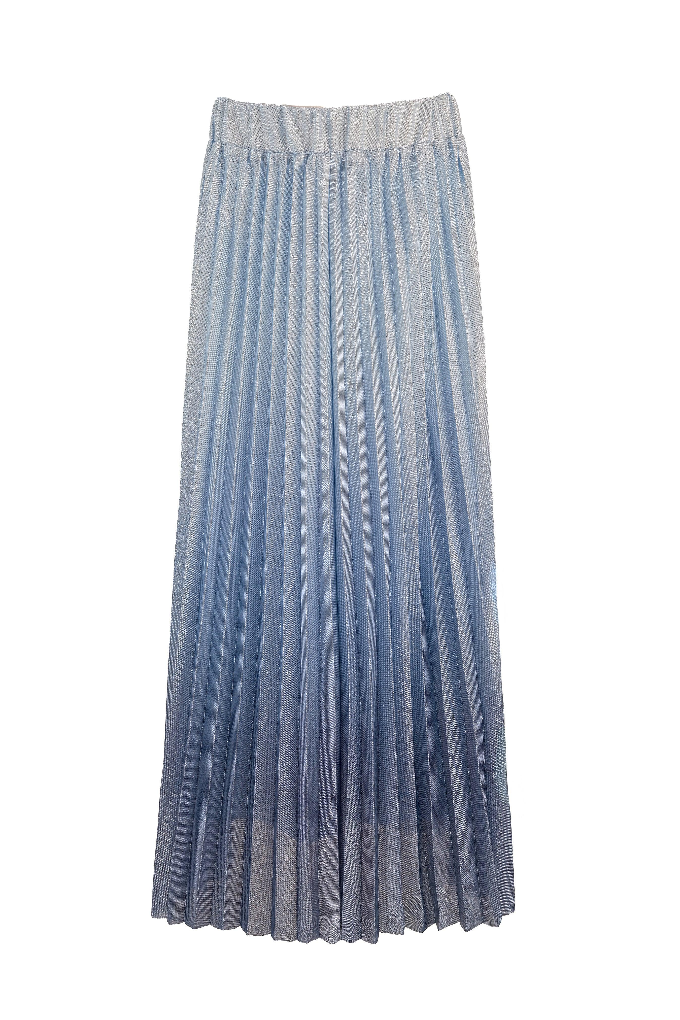 GRADIENT WHISPER PLEATED SKIRT
