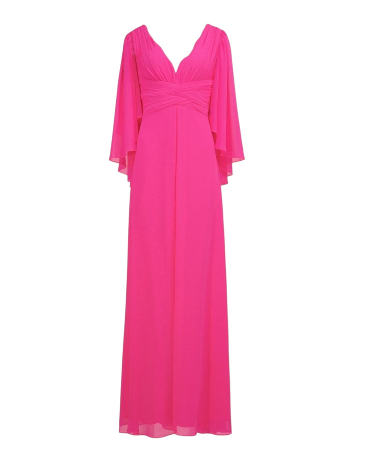 DRAPED CHIFFON EVENING GOWN