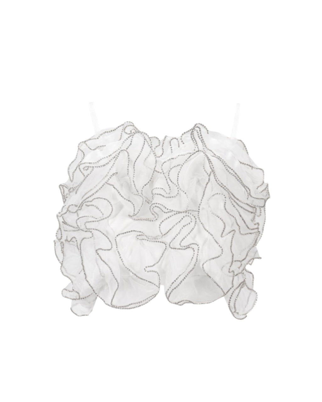 RUFFLED ORGANZA CROP TOP