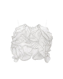 RUFFLED ORGANZA CROP TOP