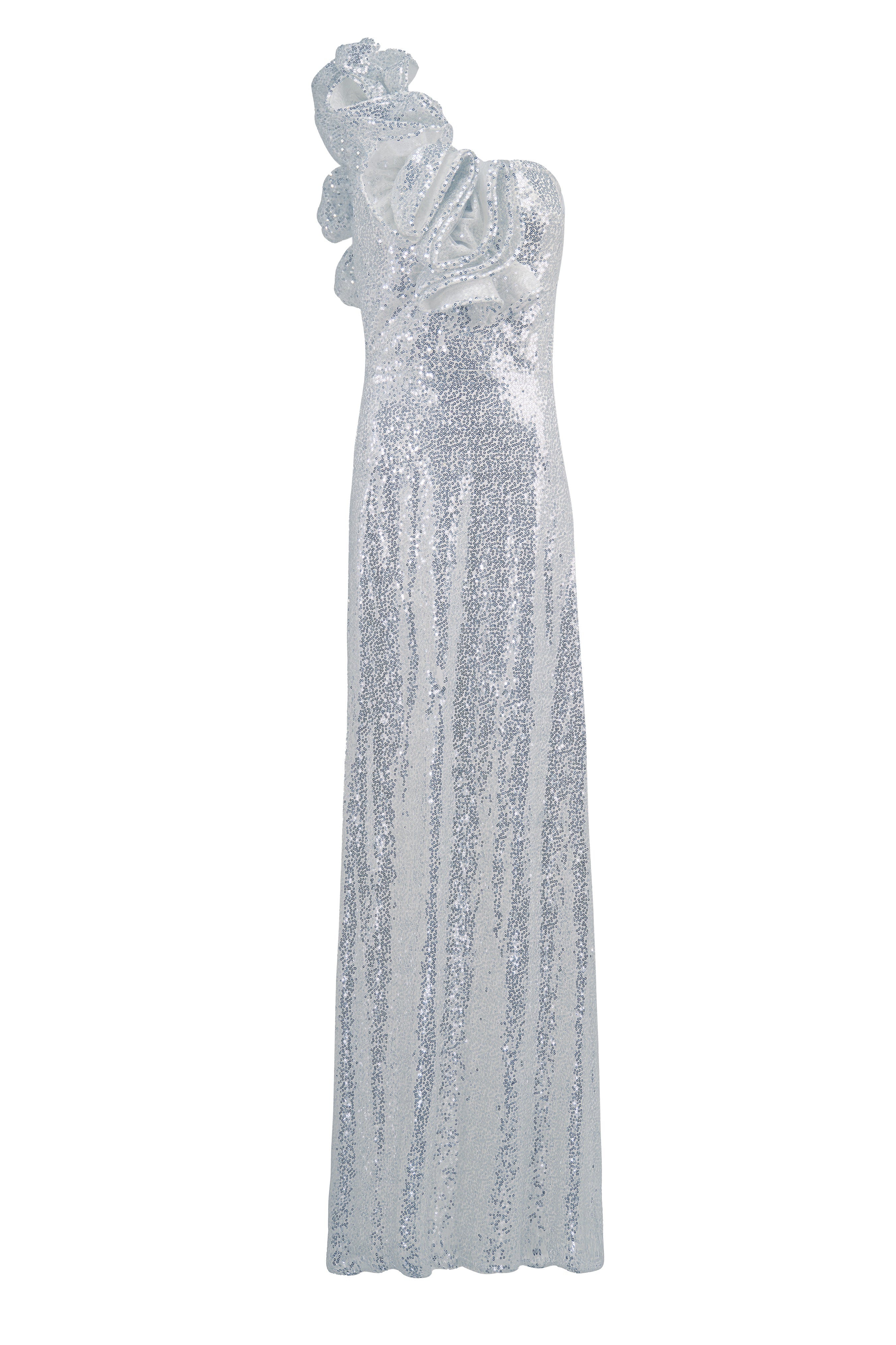 FLORAL EMBELLISHED TULLE GOWN