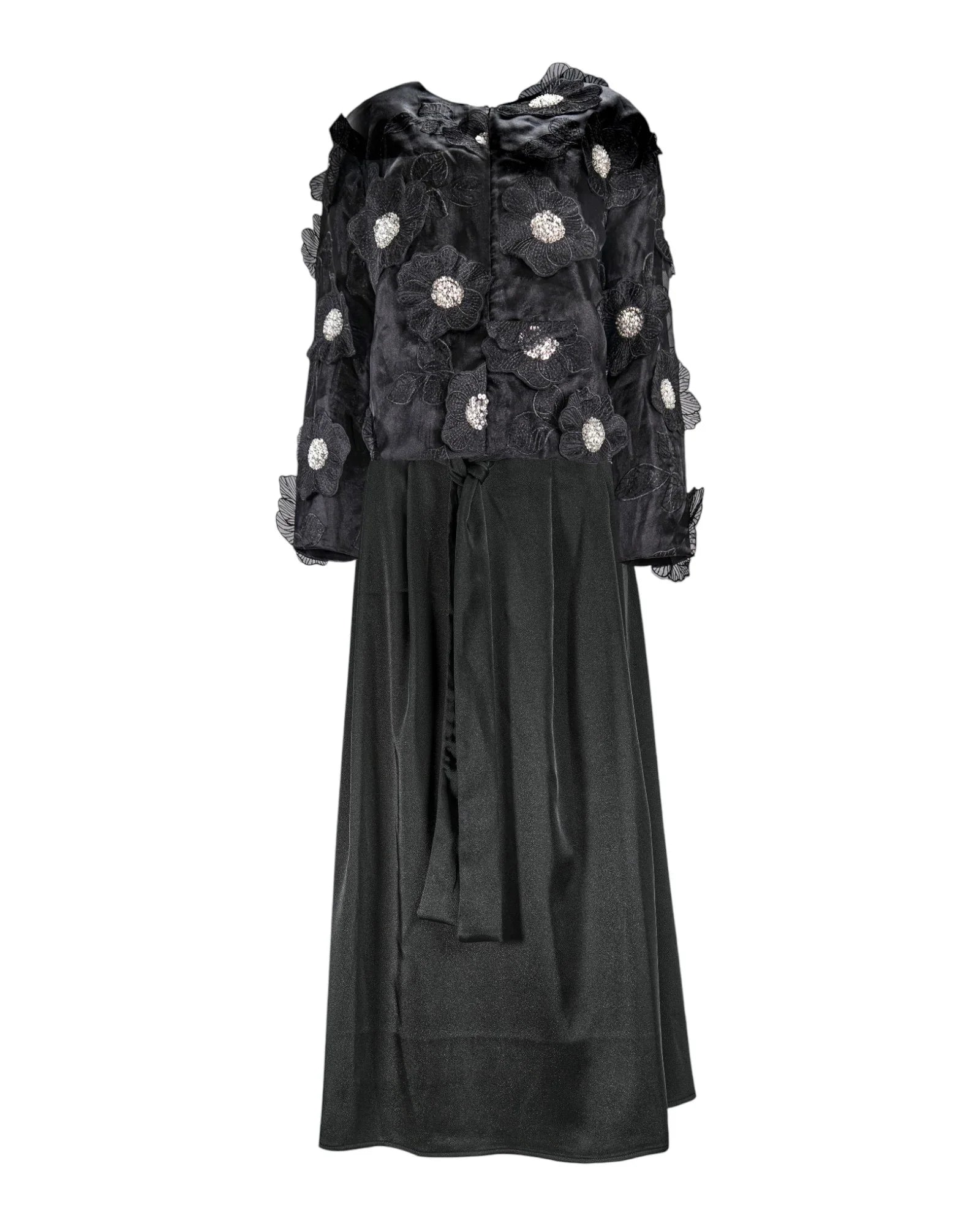 FLORAL EMBELLISHED TWO-PIECE SET