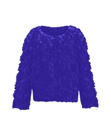 3D FLORAL TEXTURED BOLERO